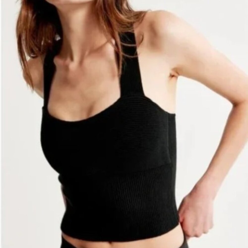 Abercrombie Ottoman Ribbed Sweater Cross-Back Tank